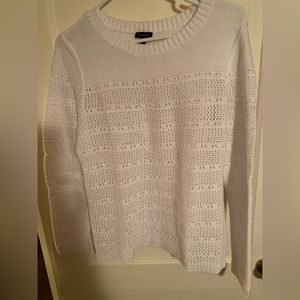 Talbots light weight white sweater